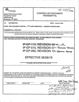 EMERGENCY PLAN DISTRIBUTION LIST Page 1 of 2