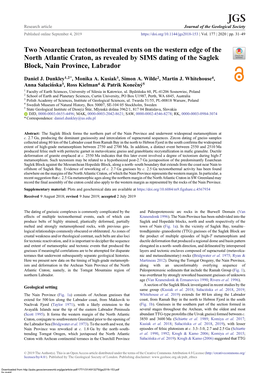 Two Neoarchean Tectonothermal Events on the Western Edge of the North Atlantic Craton, As Revealed by SIMS Dating of the Saglek Block, Nain Province, Labrador