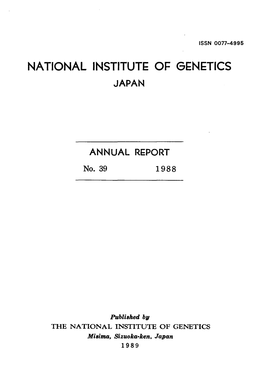 National Institute of Genetics Japan