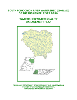 South Fork Obion River Watershed (08010203) of the Mississippi River Basin