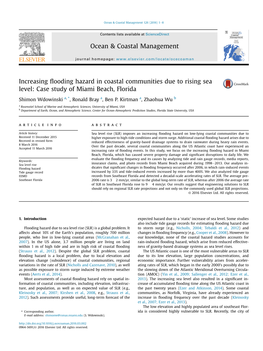 Increasing Flooding Hazard in Coastal Communities Due to Rising Sea Level