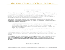 The First Church of Christ, Scientist