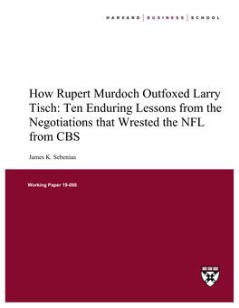 How Murdoch Outfoxed CBS V3.0