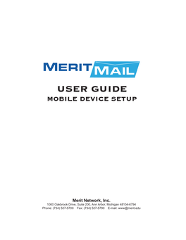 User Guide Mobile Device Setup