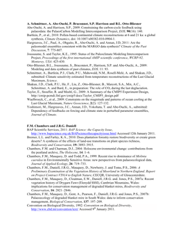 Constraining the Carbon-Cycle Feedback Using Palaeodata: the Palaeocarbon Modelling Intercomparison Project, EOS, 90(16): 140