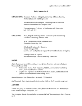 CV for Website