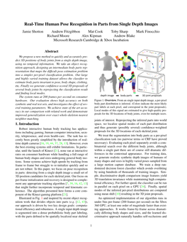 Real-Time Human Pose Recognition in Parts from Single Depth Images