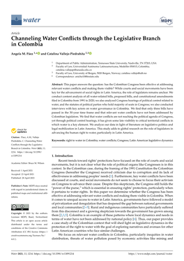 Channeling Water Conflicts Through the Legislative Branch in Colombia