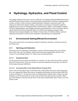 Chapter 4 Hydrology, Hydraulics, and Flood Control