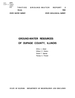 Ground-Water Resources of Dupage County, Illinois