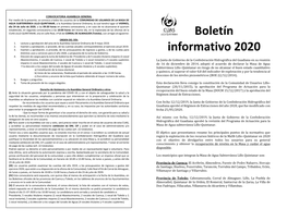 Boletín Informativo 2020