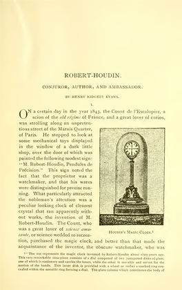 Robert-Houdin. Conjuror, Author, and Ambassador