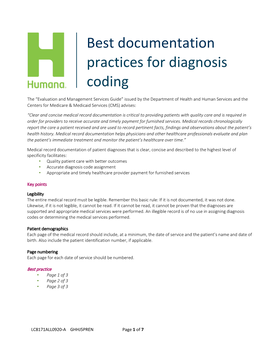 Best Documentation Practices for Diagnosis Coding