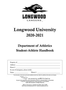 Longwood University 2020-2021