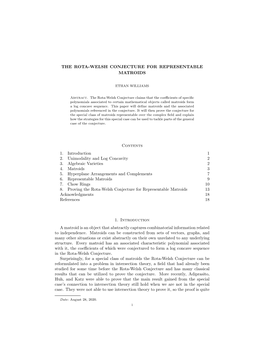 The Rota-Welsh Conjecture for Representable Matroids