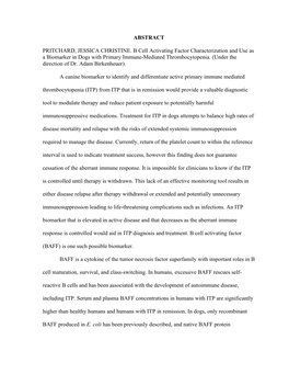 ABSTRACT PRITCHARD, JESSICA CHRISTINE. B Cell Activating