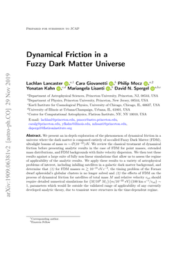 Dynamical Friction in a Fuzzy Dark Matter Universe