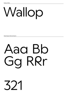 Wallop Regular (Selected Glyphs) Displaay: Wallop