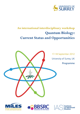 Quantum Biology: Current Status and Opportunities