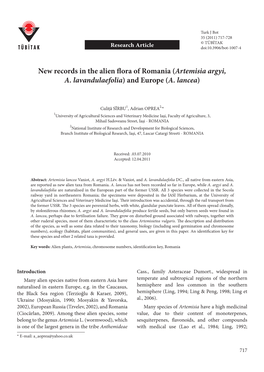 Artemisia Argyi, A. Lavandulaefolia) and Europe (A. Lancea