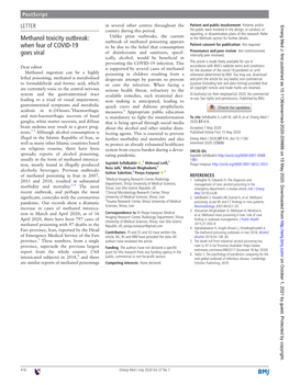 Methanol Toxicity Outbreak: When Fear of COVID-19 Goes Viral