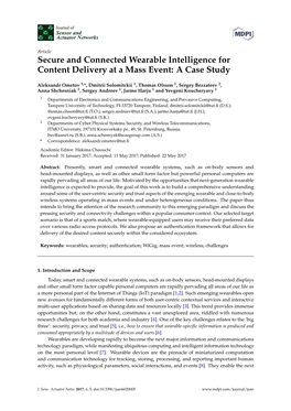 Secure and Connected Wearable Intelligence for Content Delivery at a Mass Event: a Case Study