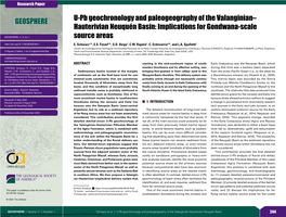 U-Pb Geochronology and Paleogeography of the Valanginian– Hauterivian Neuquén Basin: Implications for Gondwana-Scale