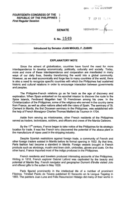 Introduced by Senator JUAN MIGUEL F. Zublrl EXPLANATORY NOTE