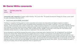 Mr Daniel Willis Comments
