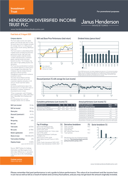 Henderson Diversified Income Trust Plc