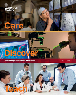 Weill Department of Medicine Annual Report 2016