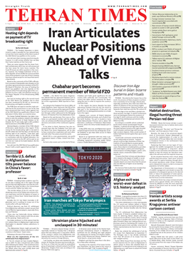 Iran Articulates Nuclear Positions Ahead of Vienna Talks Page 3