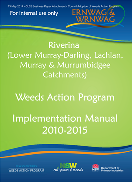 Weeds Action Program Implementation Manual 2010-2015