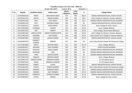 Chaudhary Bansi Lal University , Bhiwani Exam: Dec-2019 Course: B.A