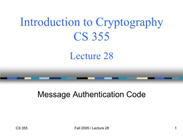 Message Authentication Code