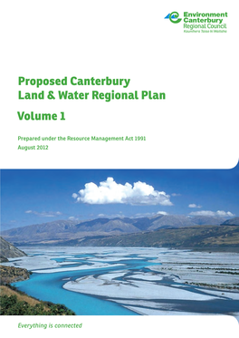 Proposed Canterbury Land and Water Regional Plan