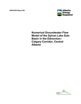 Numerical Groundwater Flow Model of the Sylvan Lake Sub-Basin in the Edmonton–Calgary Corridor, Central Alberta