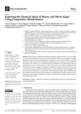 And Micro-Algae Using Comparative Metabolomics
