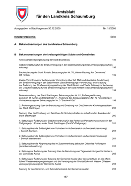 Amtsblatt 2005 Nr. 15