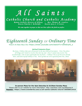 Watch 10:30Am Mass Live