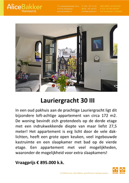Lauriergracht 30 III