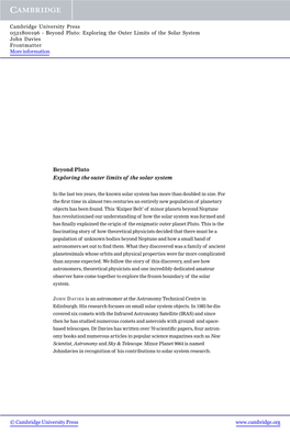 Beyond Pluto: Exploring the Outer Limits of the Solar System John Davies Frontmatter More Information