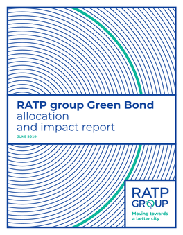 RATP Group 2019 Green Bond Impact Report