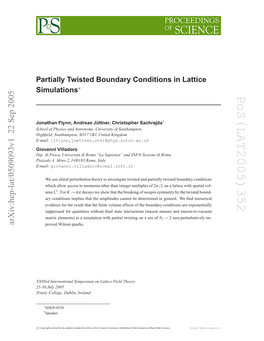 Partially Twisted Boundary Conditions in Lattice Simulations