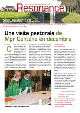 Une Visite Pastorale De Mgr Centène En Décembre