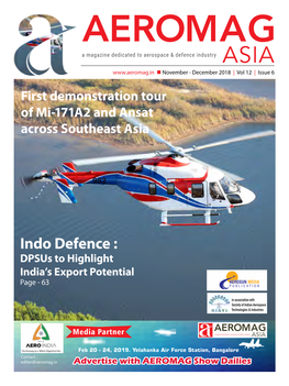 Indo Defence : Dpsus to Highlight India’S Export Potential Page - 63