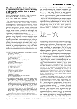 Click Chemistry in Situ