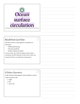 Ocean Surface Circulation