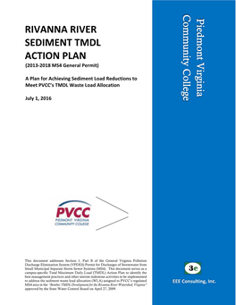 Rivanna River Sediment Tmdl Action Plan