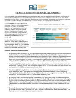 Fighting for Reproductive Rights and Access to Abortion
